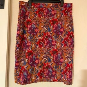 Anthropologie Floral Pencil Skirt